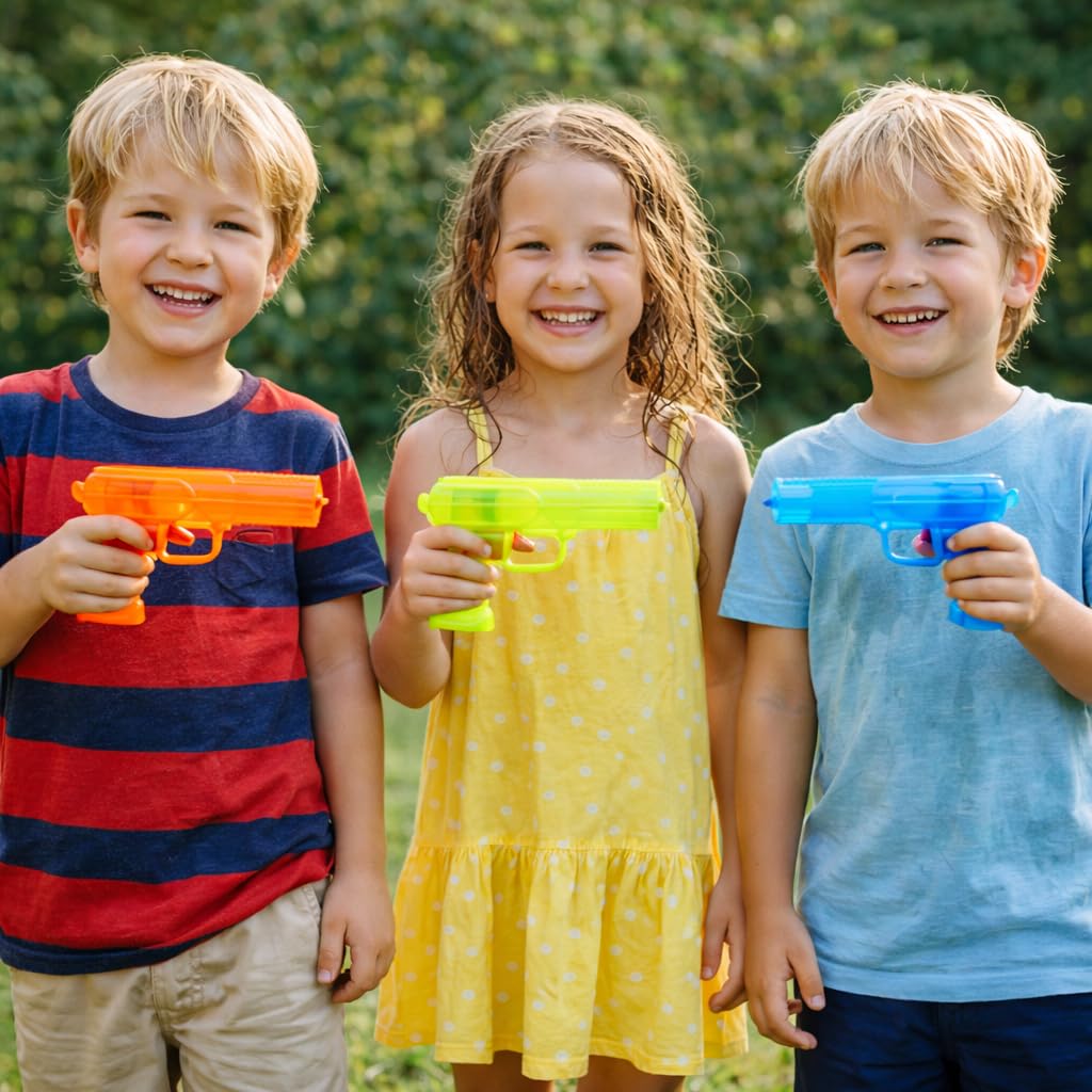 Lot De 3 Pistolets à Eau Mini – Portée 10 M – Capacité 0.5 L – Pour Enfants, Jeux D'Été, Fêtes - 4