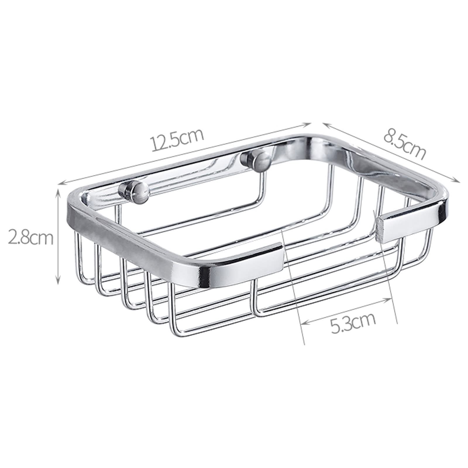 Jabonera La jabonera con Gancho Adhesivo de Aluminio Space es Duradera y no se oxida fácilmente. Adecuada para baño y Cocina.