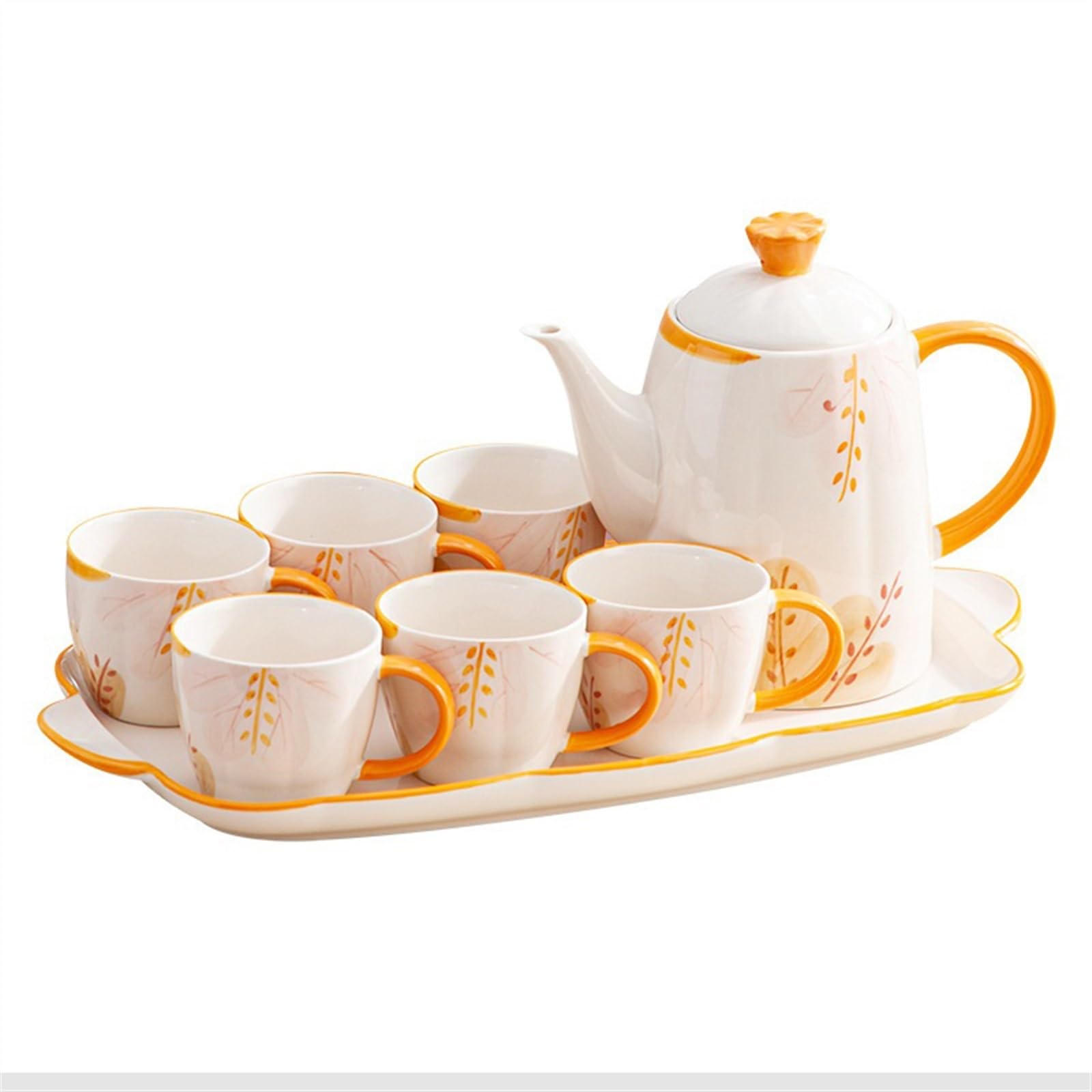Naczynia do napojów 8-częściowy zestaw ceramicznych filiżanek do zimnej herbaty użytku domowego