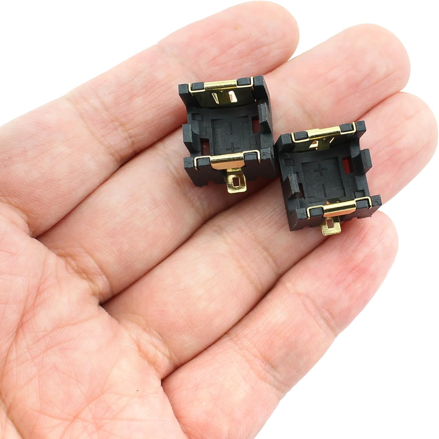 5PCS Container Box LR44 Horizontal Coin Cell Holder Black AG13 SMD Coin Cell Holder 14x15x12MM/0.55x0.6x0.47Inch for DIY Arduino Project and PCB Board