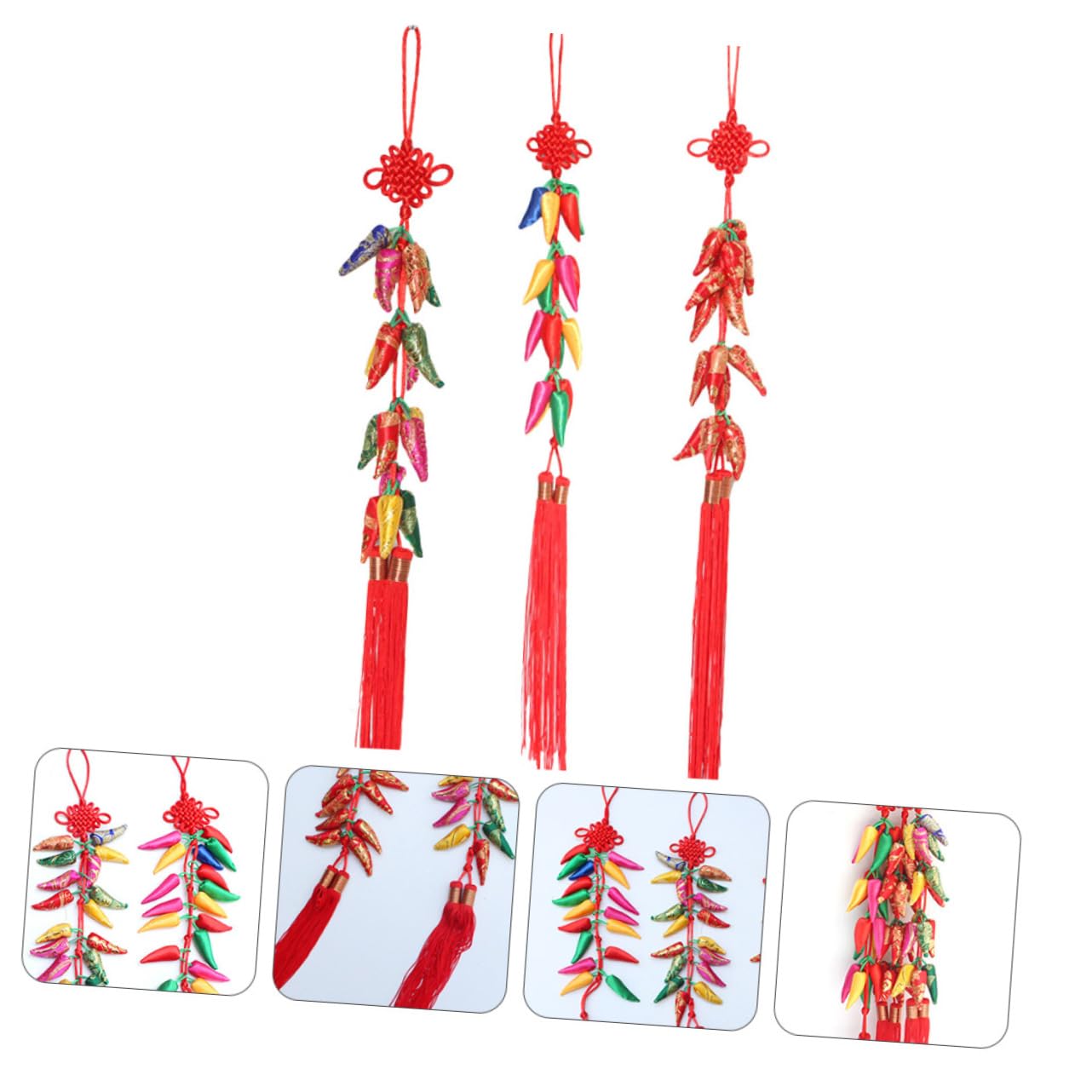 Alipis 3stücke Spring Festival Chinesischer Bunter Pfeffer Dekoration Für Hochzeiten Und Teiliges Für Festliche Anlässe Und Zuhause