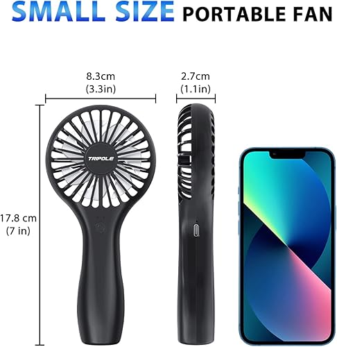 Miniatura 6 de TriPole Lollipop - Paquete de ventilador de mano de 2000 mAh y 5000 mAh, mini ventilador personal recargable por USB