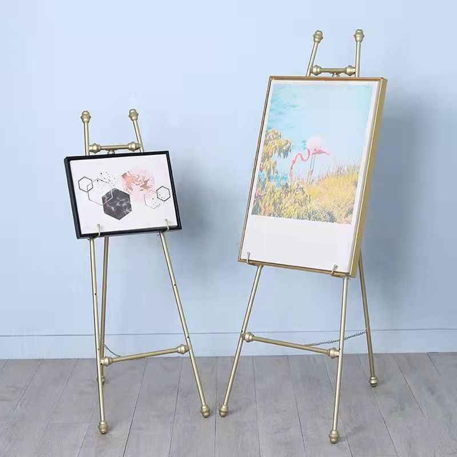Generico Espositore a cavalletto, porta cartelloni di benvenuto for matrimoni, porta poster, for cartelli di benvenuto, disegni artistici, poster fotografici(Gold,120cm)