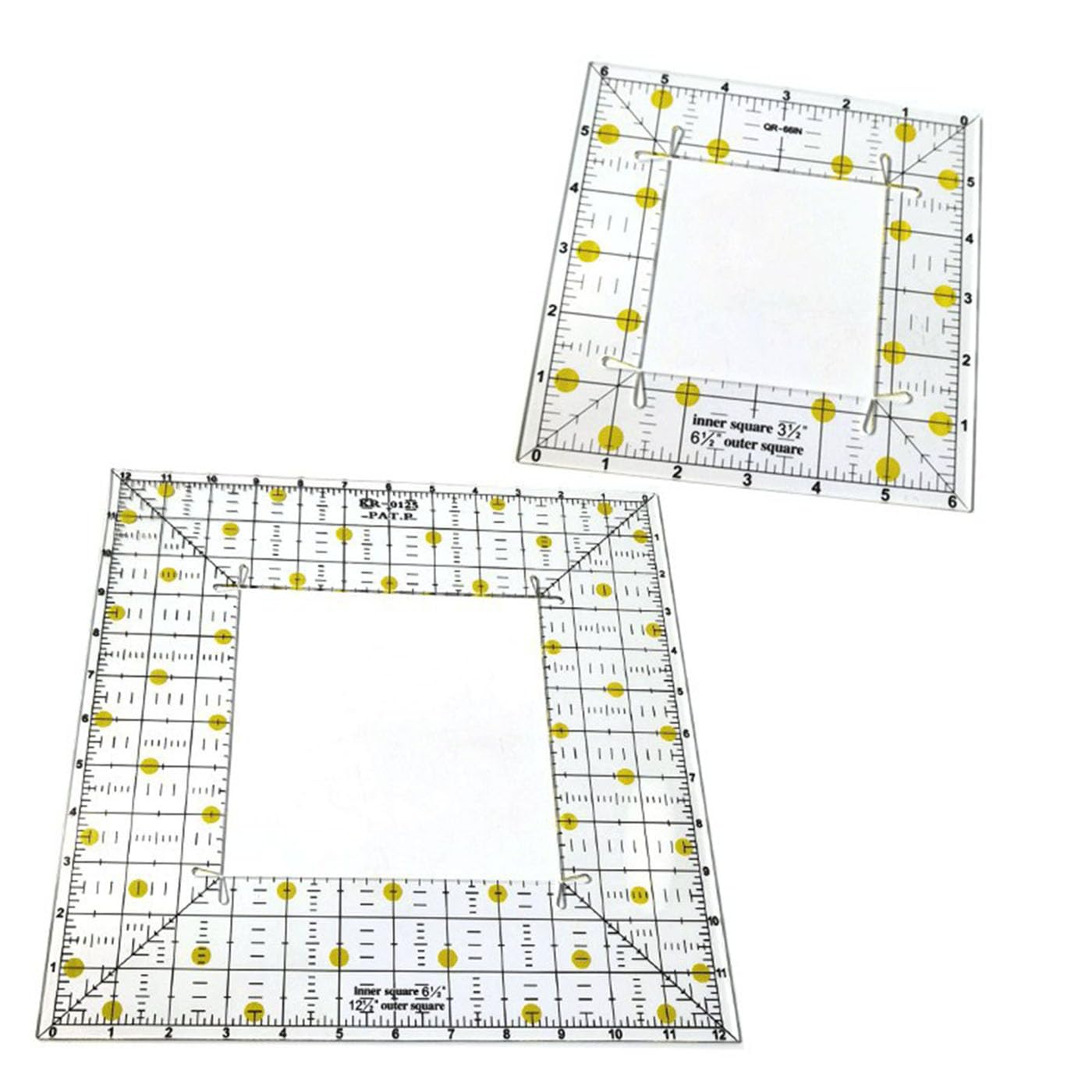 Zestaw akrylowych linijek do pikowania, 15 i 30 cm, podwójne kwadratowe szablony patchworkowe do szycia, odzieży DIY i rękodzieła, niezbędne narzędzia do precyzyjnego szycia, 2 szt