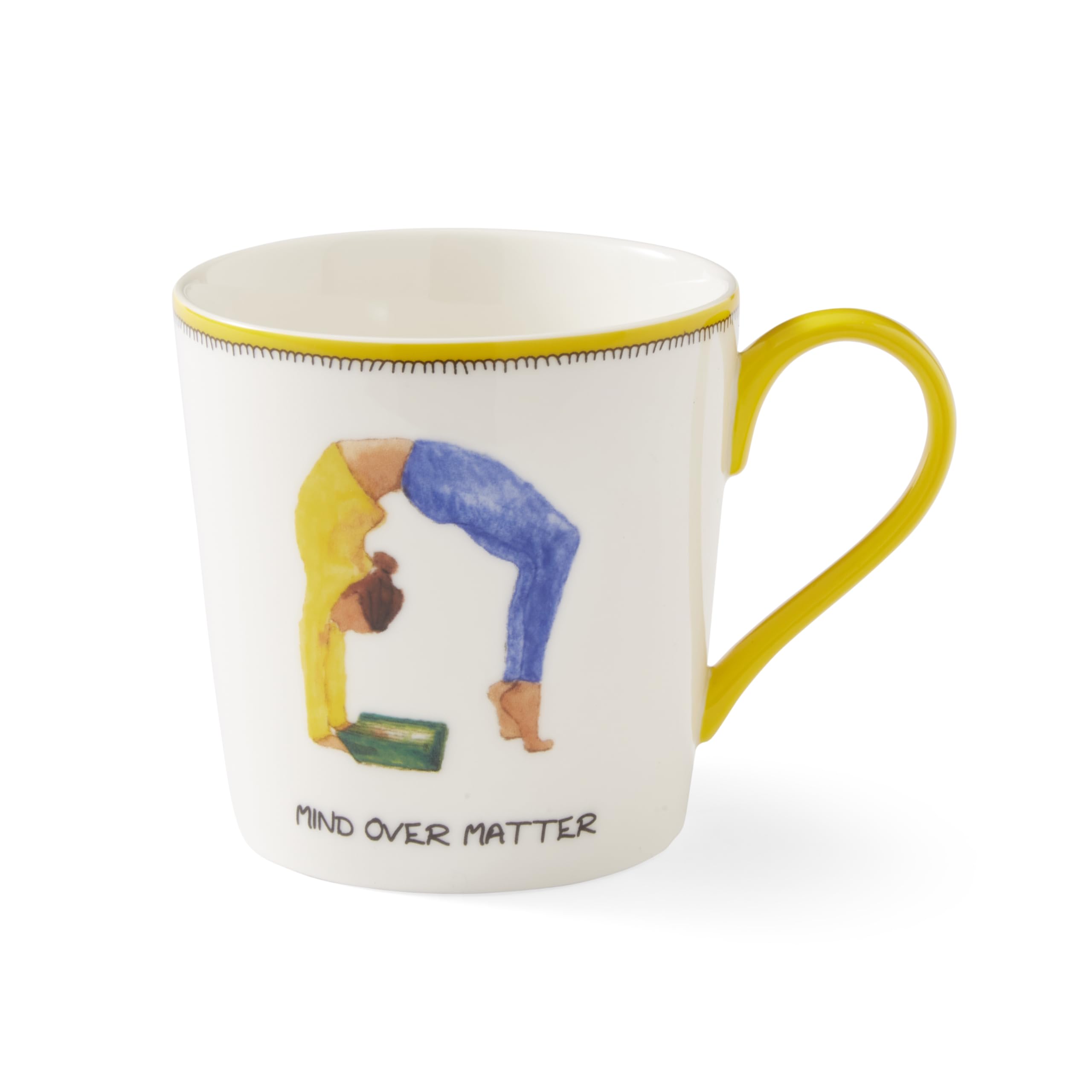 Spode Kit Kemp 12oz Doodle Mug | Mind Over Matter- Unique Doodle Pattern | Fine China | Dishwasher Safe | For Coffee and Tea | Ideal Celebration Gift