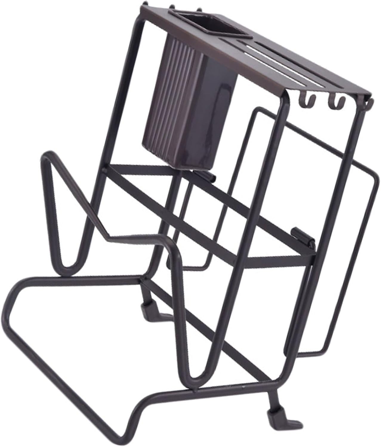 Alipis Space-saving Kitchen Knife Rack Black Dish Rack Easy Access Chopping Board Storage