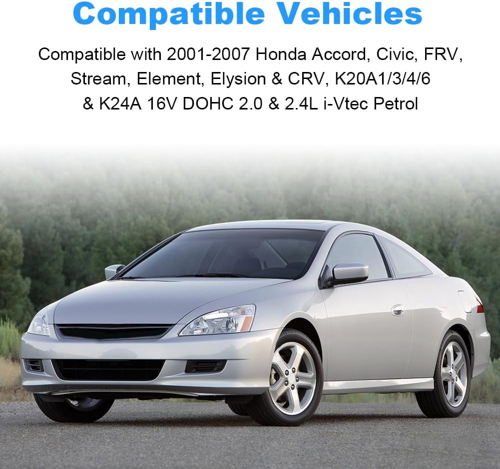 Exhaust Engine Camshaft Compatible with Honda Accord Civic FRV Stream Element Elysion & CRV K20A K24A Replacement for 14120-PPA-010 14120-RAH-H00 14120-PNA-020 14120-PPA-000 14120PPA010