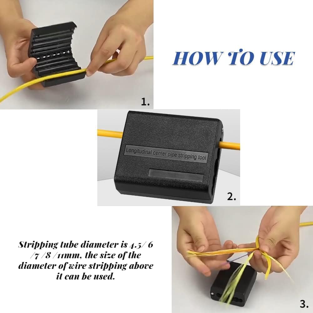 Cable Tube Slitter 4.5-11mm Ribbon Cable Stripper Fiber Optic Buffer Loose Tube Slitter