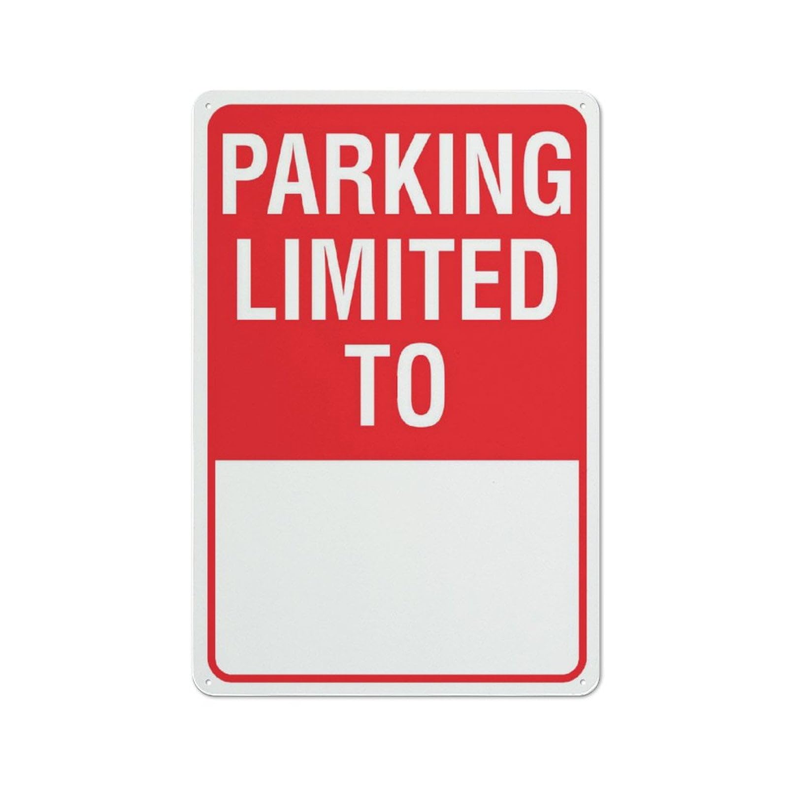 peiyeety Parking Limited to Sign 12x8 inch Metal Signs Aluminum Sign Pre-Drilled Holes for Easy Mounting Indoor Or Outdoor Use for Fence Door Or Gate
