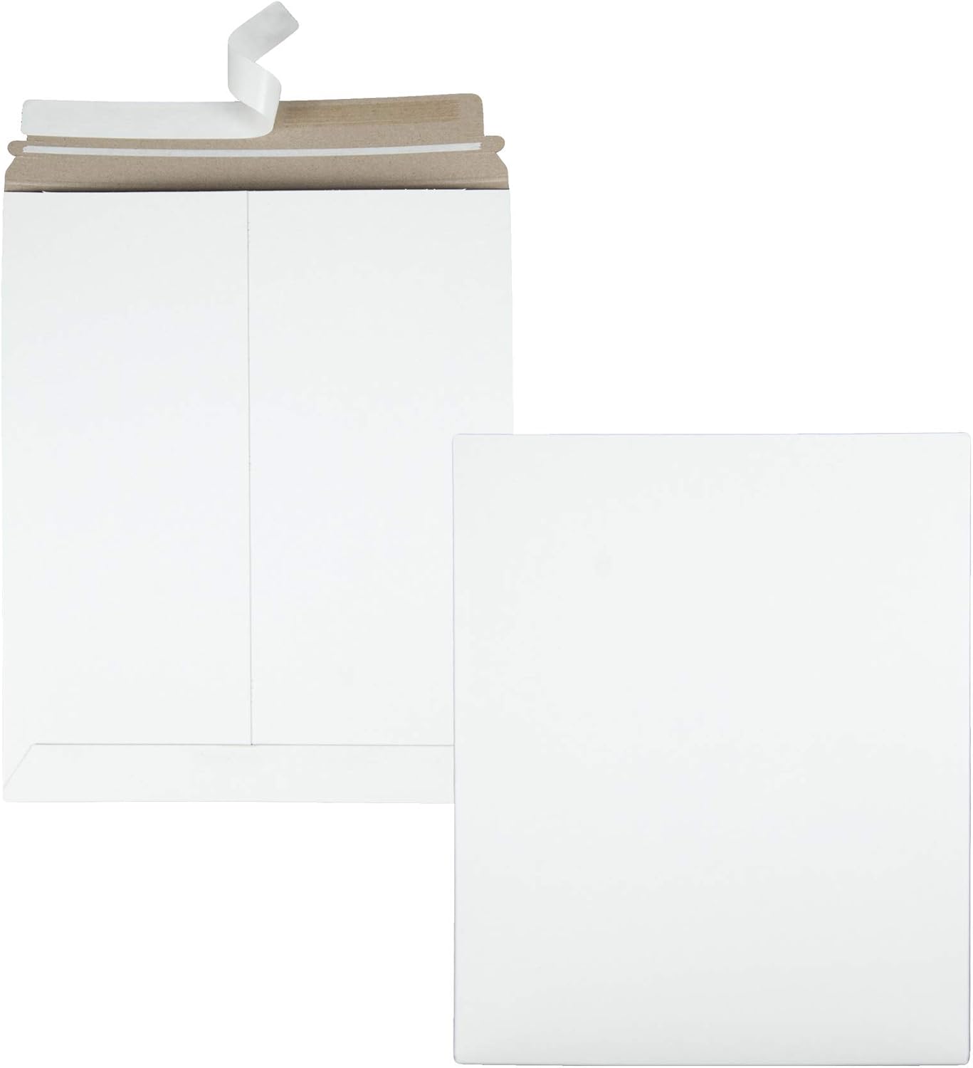 Quality Park Photo Document Mailers, Redi-Strip Self Seal Closure, Rigid Stay Flat Mailer, White Recycled Fiberboard, 11" x 13.5", 25 per Box (QUA64016)