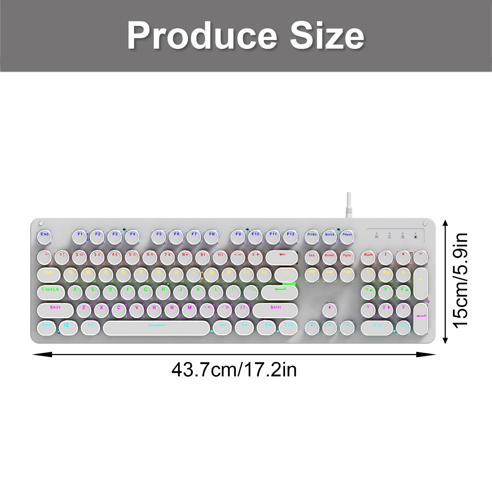 LED beleuchtet mechanische Tastatur, Maus, Hintergrundbeleuchtung, Effekte, Hot Swap fähige Schalter, ABS Tastenkappen, Drahttyp C Verbindung, Punk Draht, Tastatur Maus Kombination, LED