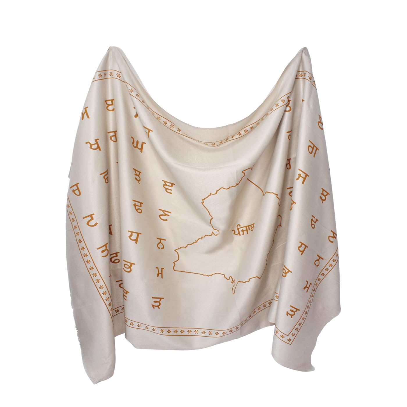 BAALWinter Warm Punjabi Gurmukhi Maa Boli Printed Shawl/Stole For Women and Men