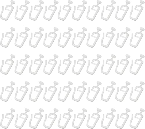 Deslizador de rieles de cortina con gancho 50 rodillos de techo con gancho para riel de cortina ganchos deslizadores para cortina de ducha y