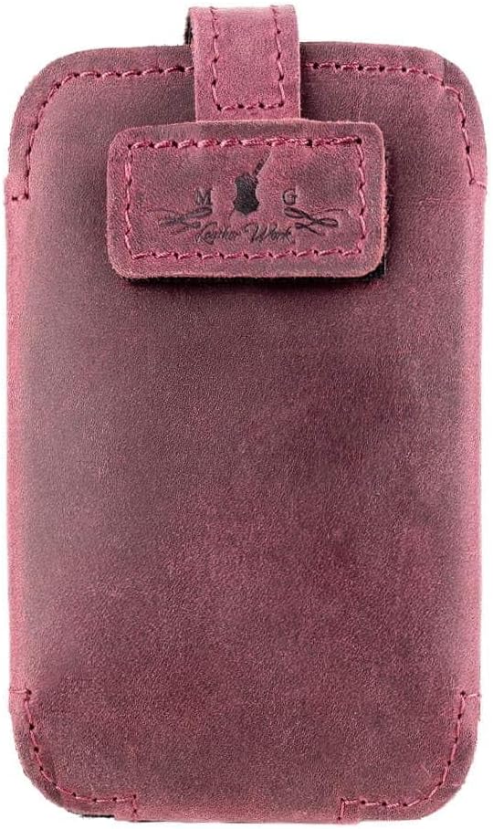 Trumpet Wireless Microphone Transmitter Holder – Genuine Leather Bodypack Pouch for Clip-On Mic