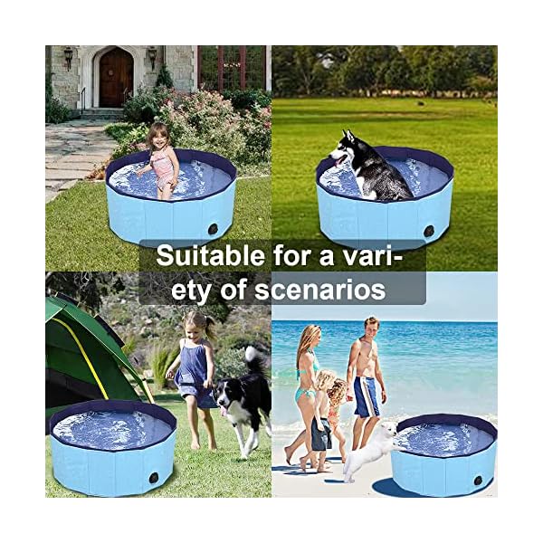 Foldable-Dog-Paddling-Pool-pet-Bathtub-pet-Paddling-Pool-PVC-Non-Slip-Paddling-Pool-Suitable-for-All-Kinds-of-Pets-80x30-Blue Splash into Fun: Foldable Dog Paddling Pool for All Your Beloved Pets