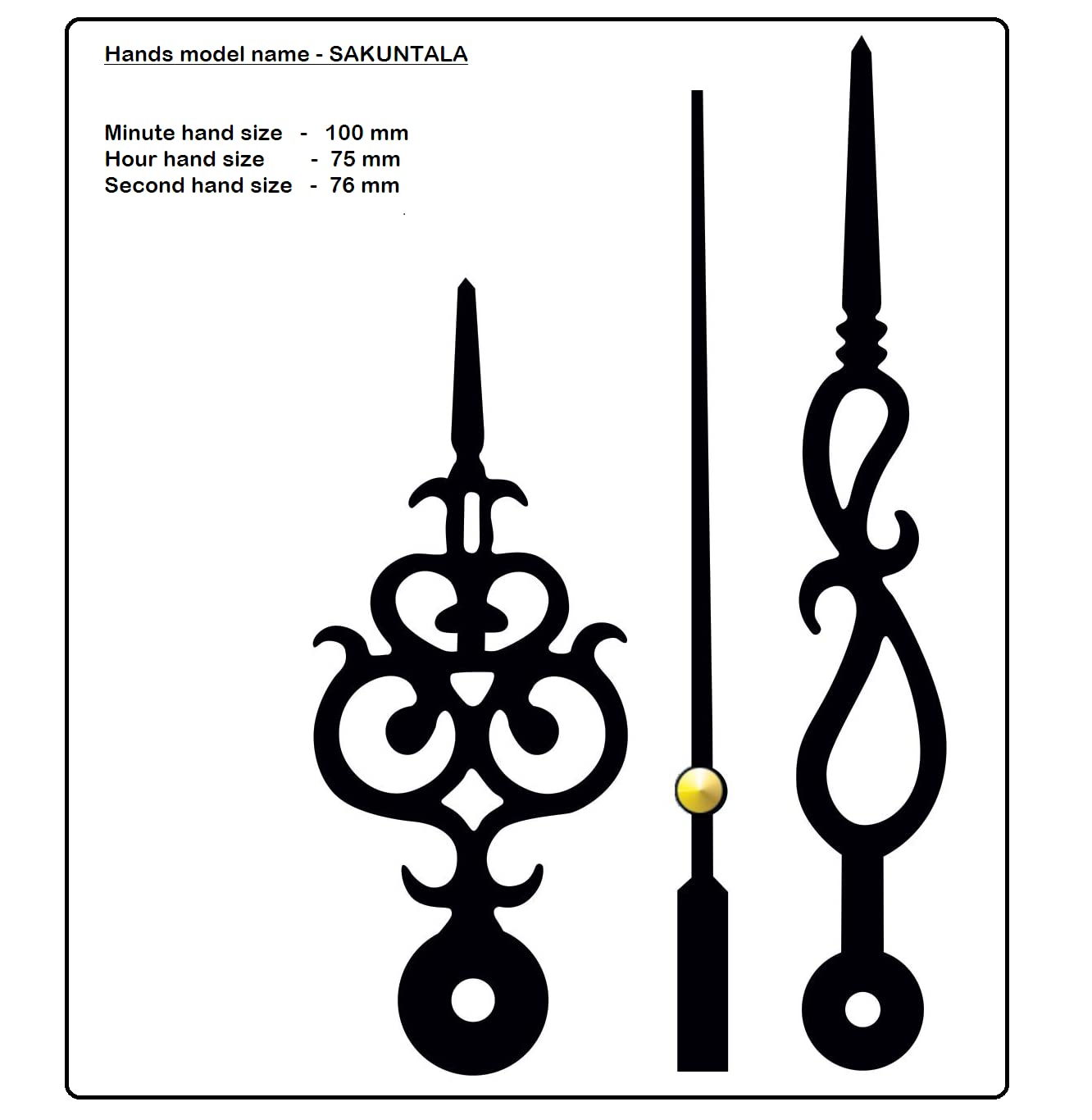 KEDAR® Ajanta Quartz Ticking Movement Machine for Wall Clock with Fancy Needles (Made in India) 66