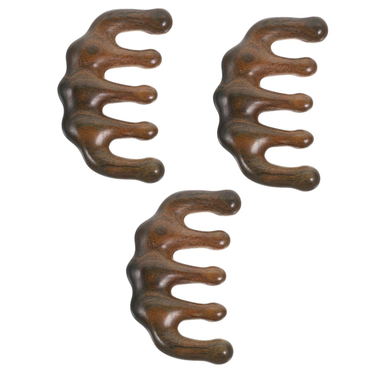 BESTYASH 3 Pezzi Pettine Da Massaggio Corpo Massaggiatore Massager Del Cuoio Capelluto Sandalo