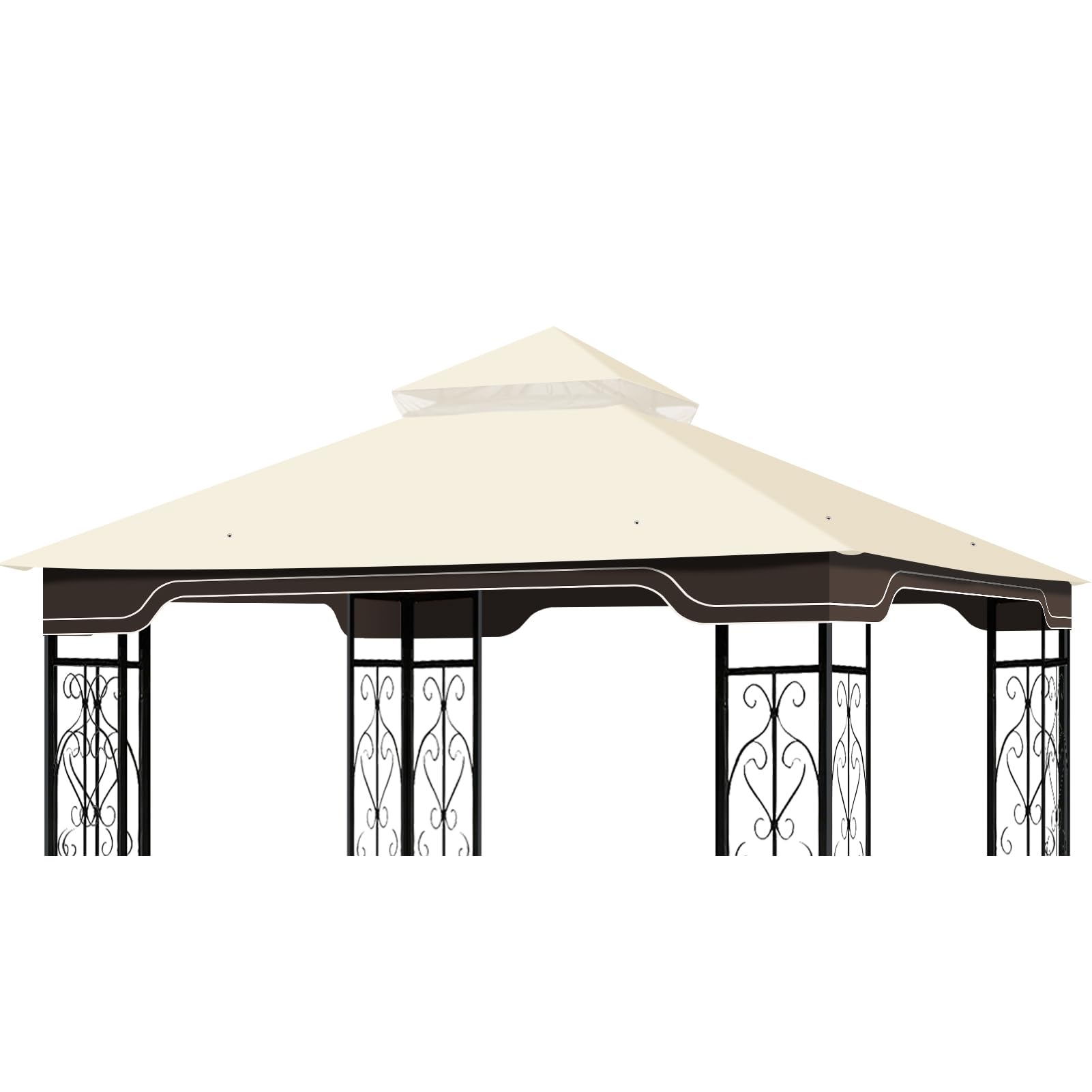 Photo 1 of 10x12 Gazebo Canopy Replacement for 10 x 12 Regency II Patio Gazebo Model L-GZ798PST,A101004104,A101004105 (Beige)