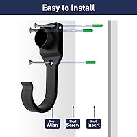 Vista 4 de EV Charger Holder for SAE J1772 Wall-Mount Electric Vehicle Connector, EV Charger Plug Nozzle Holster Dock EV Charger Wall Hook Cable Holder