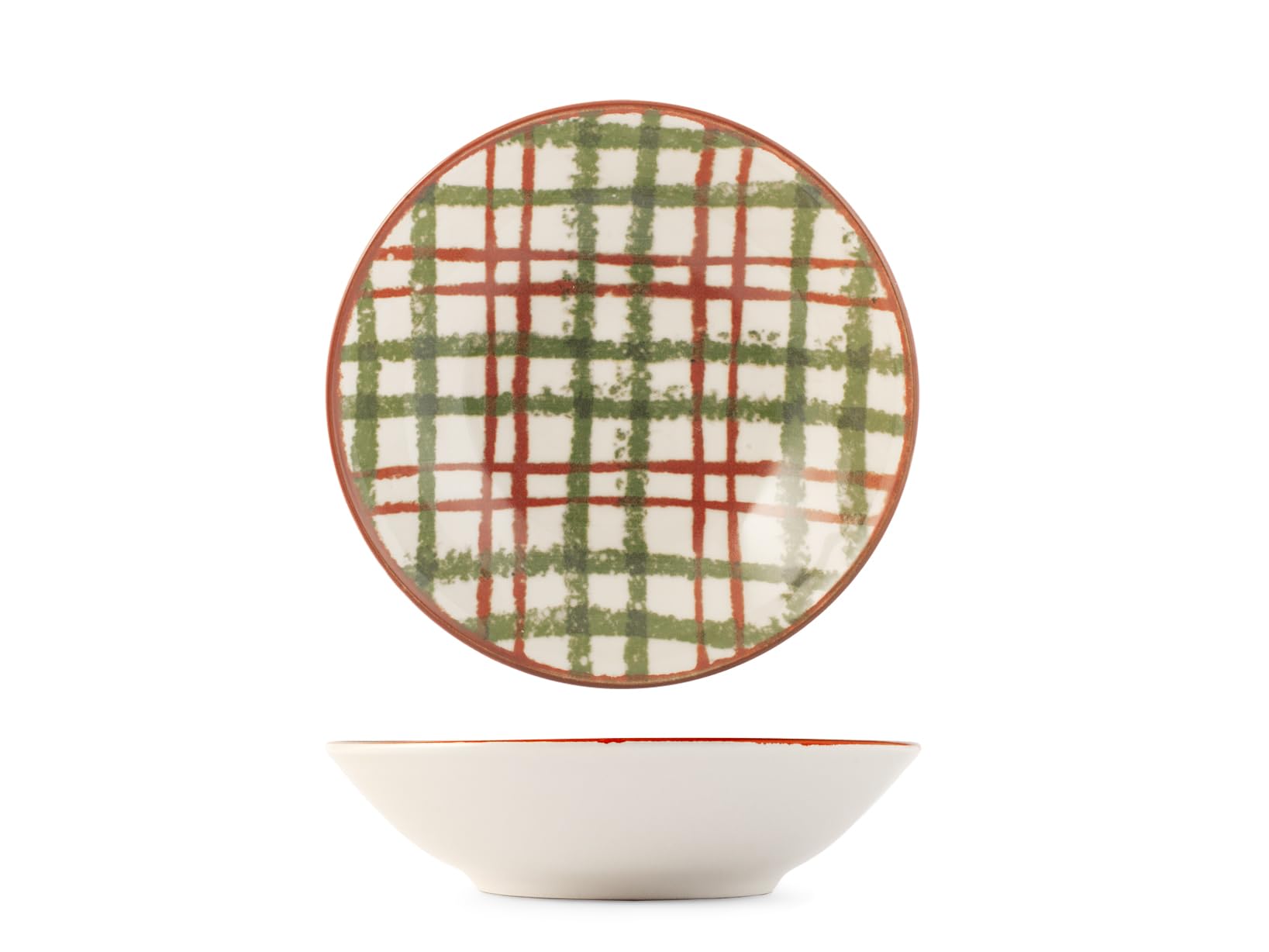 H&H Service de Table Noël 12 Pièces Adventure en Grès - Assiettes Plates, Creuses et à Dessert - Décorations Illustrées Inspirées des Ambiances Traditionnelles de Noël