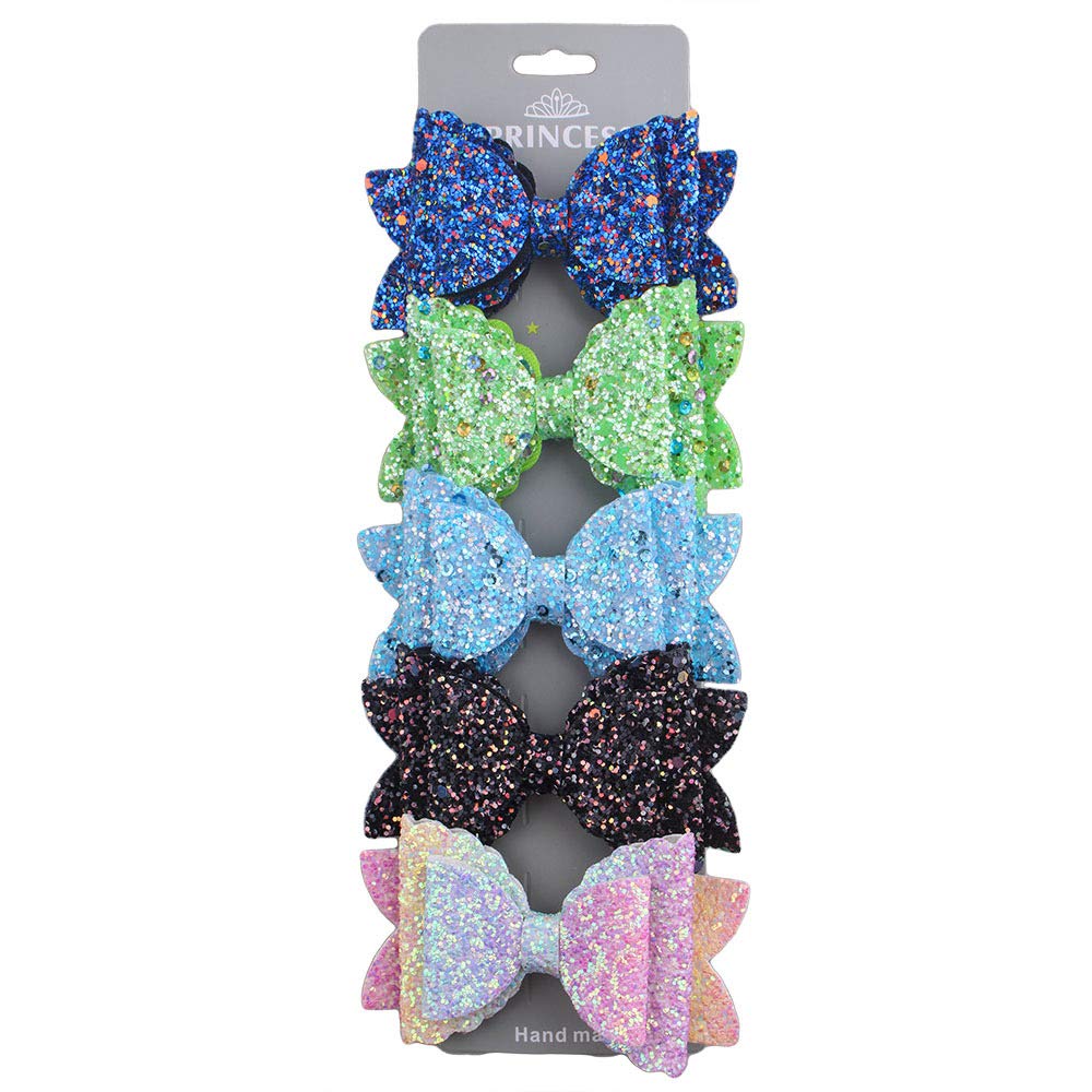Skudgear Big Sequins Bow Glitter Hair Clips for Girls - Pack of 5 (B07Z8WJ7RC) Amazon Price History, Amazon Price Tracker