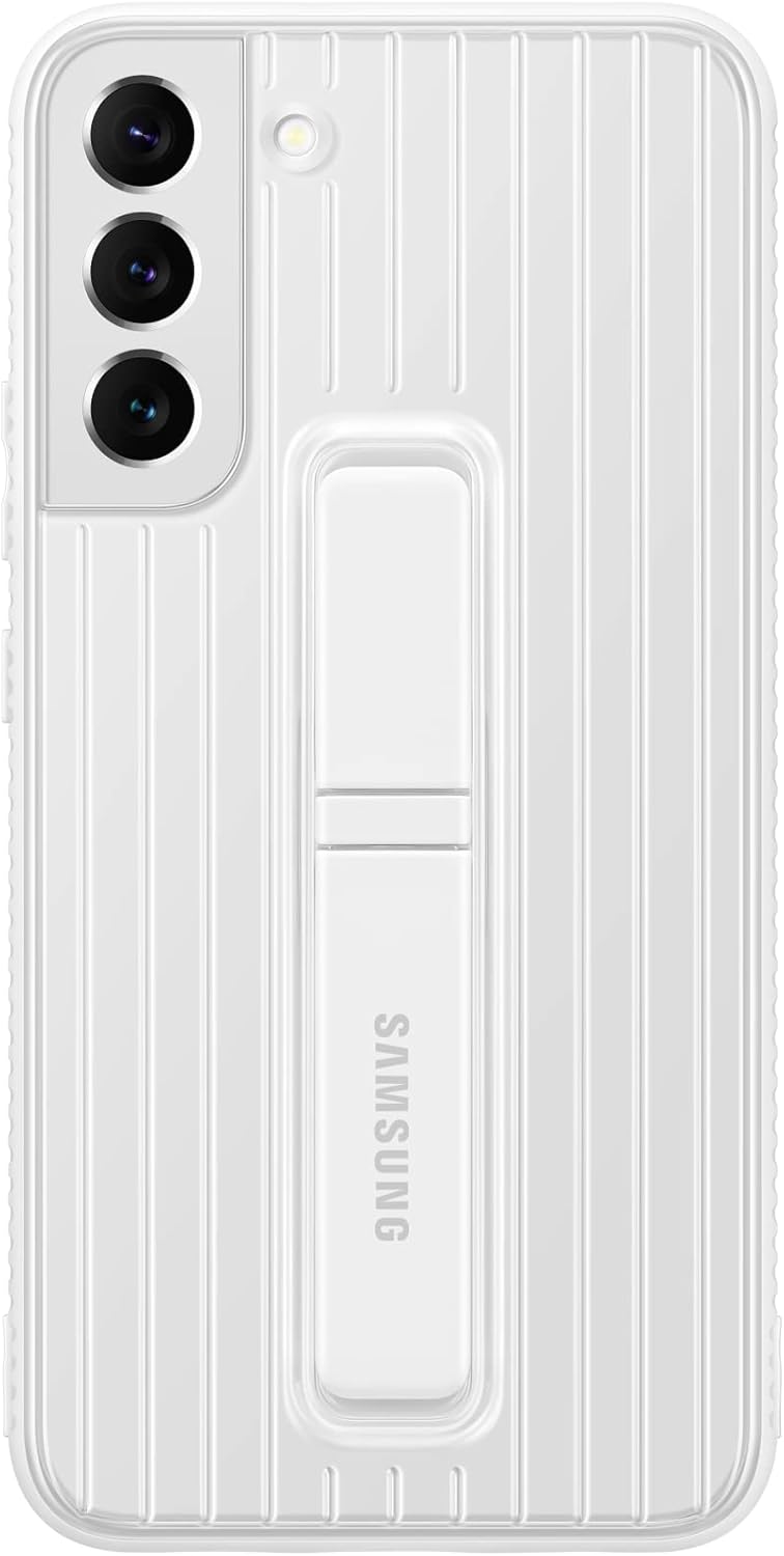 Samsung Electronics Galaxy S22+ Protective Standing Cover, High Protection Phone Case, 2 Detachable Kickstands, 2 Viewing Angles, US Version, White, (EF-RS906CWEGUS)