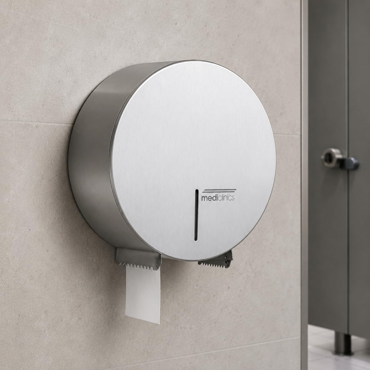 Mediclinics Dispensador de Papel Higiénico Industrial de Gran Capacidad | Portarrollos para Baños Públicos | Ideal para Hoteles, Hospitales y Colectividades | PR0787CS