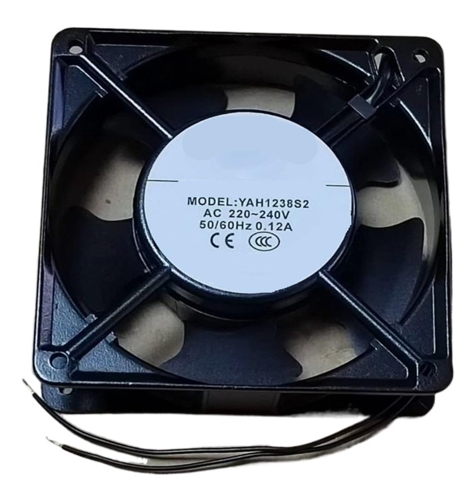 FSBNMNXPQ AC Cooling Fan YAH1238S2 AC 220-240V 50-60HZ 0.12A 12CM 12038 2 Wire