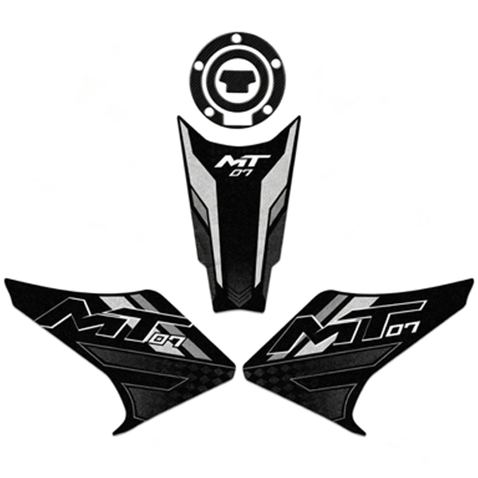 Motorcycle Anti-Slip Tank Pad Sticker Knee Grip Protection Decals for Yamaha MT07 MT 07 MT-07 2021-2024 2023 Tank Sticker(Color3)