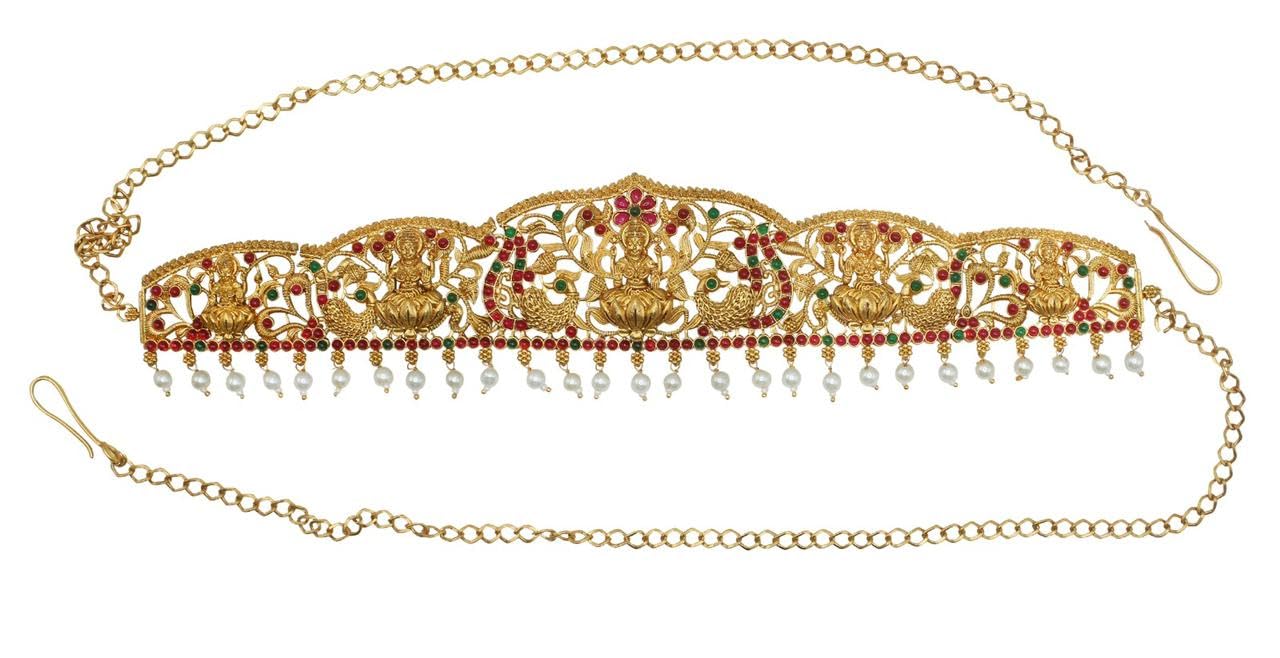 Nagneshi art Traditional Gold Polished Metal Pearl kamarpatta, Kamar Chain, Kardhani, bellychain, Waist Chain, Hip Chain, Kamarband, ottiyanam vaddanam, Waist Jewellery for Women and Girls (B0CJHWWD2Q) Amazon Price History, Amazon Price Tracker