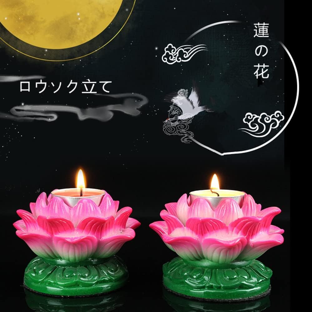 Amazon｜仏壇 神前用燭台 輪灯 蓮花 蓮の花 仏花 造花 蓮 仏 壇用の 