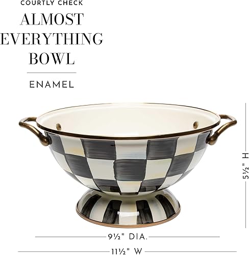Miniatura 4 de MACKENZIE-CHILDS Courtly Check - Cuenco esmaltado con casi todo, cuenco para servir a cuadros para entretener