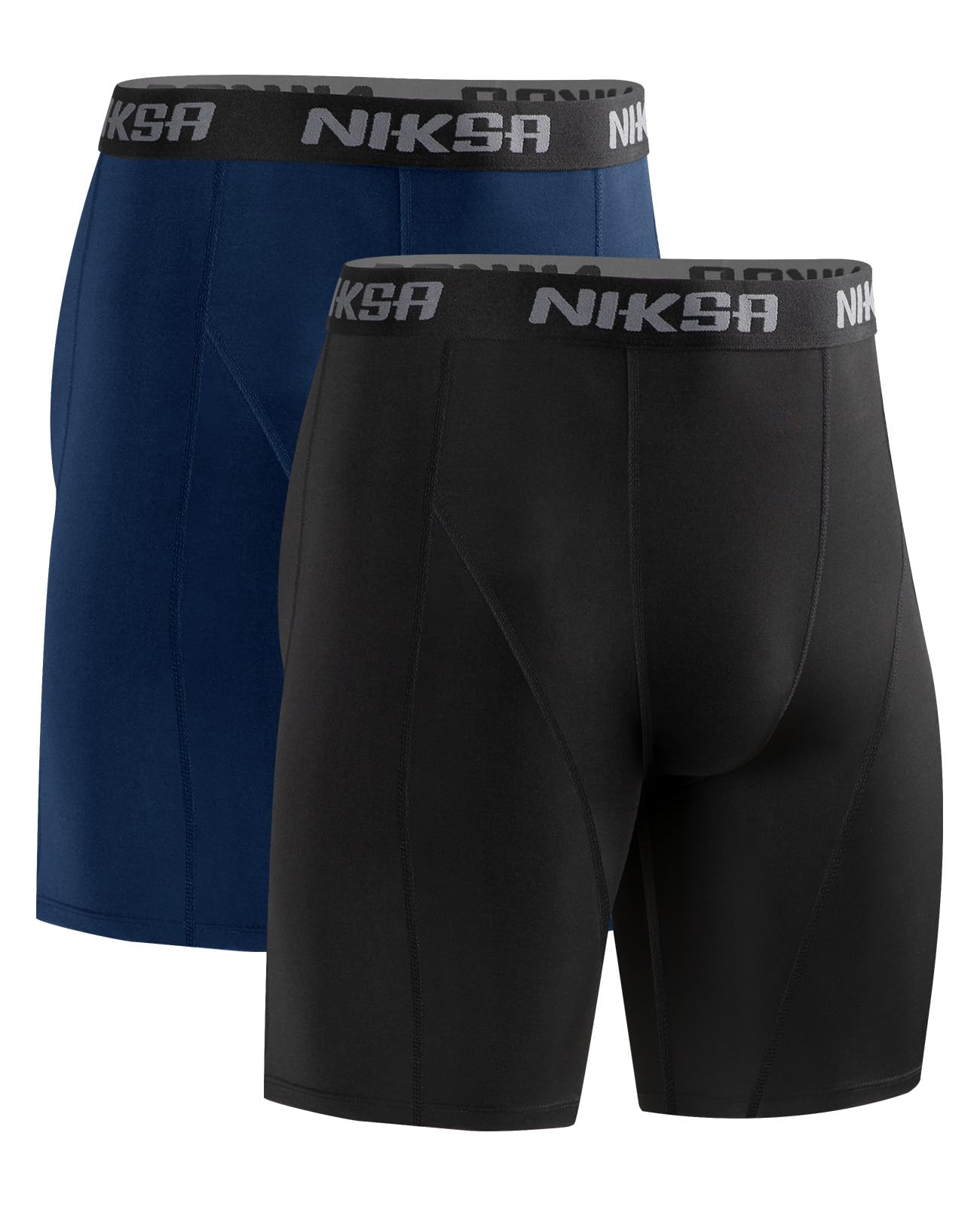 Niksa 1/3er Pack Herren Kompressionsshorts Schnelltrocknendes Base Layer Tights Sport Unterhosen für Enge trockene und atmungsaktive Radlerhose, Sportshorts mit Handytasche