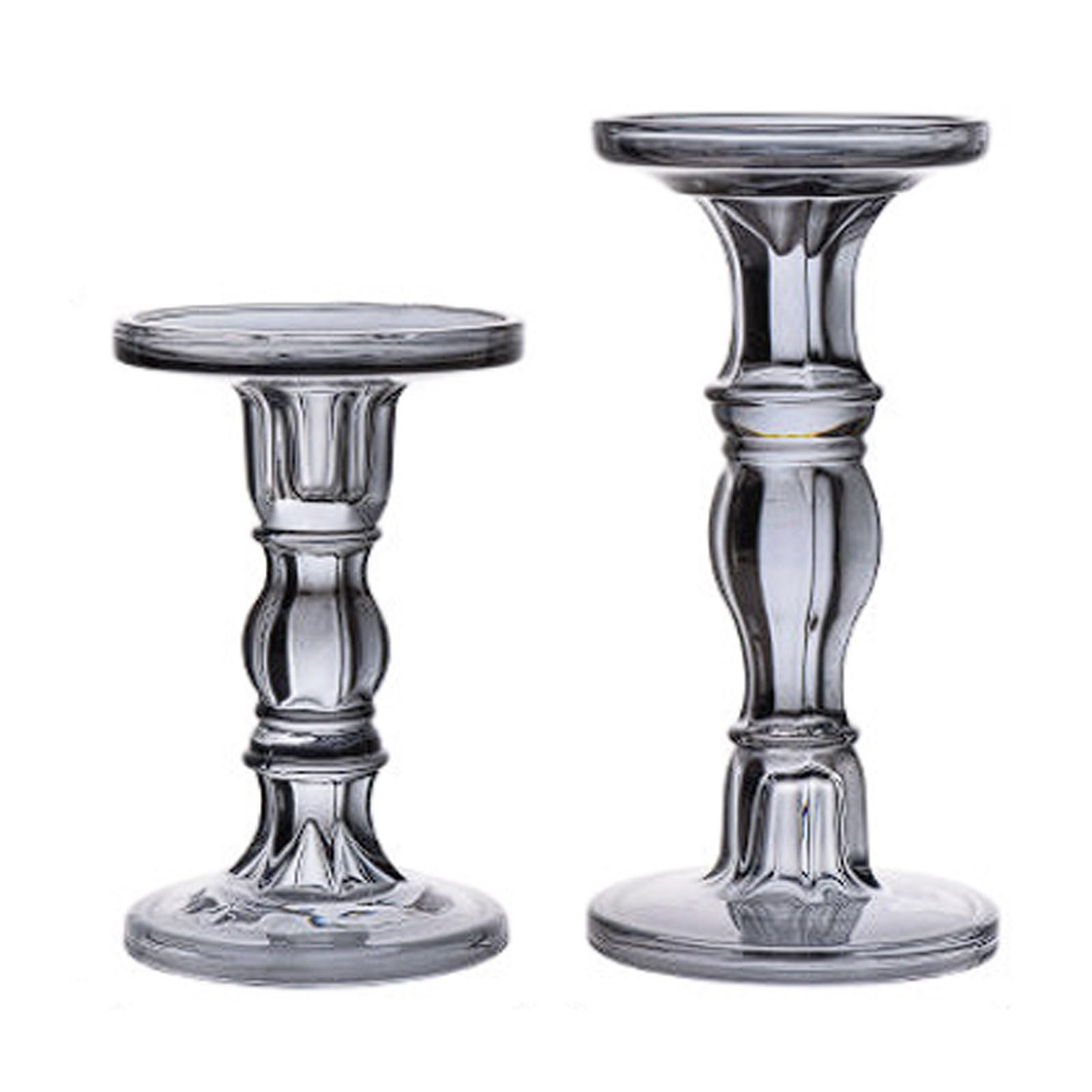Bougeoirs en cristal pour mariages romantiques et tables de réception intimes