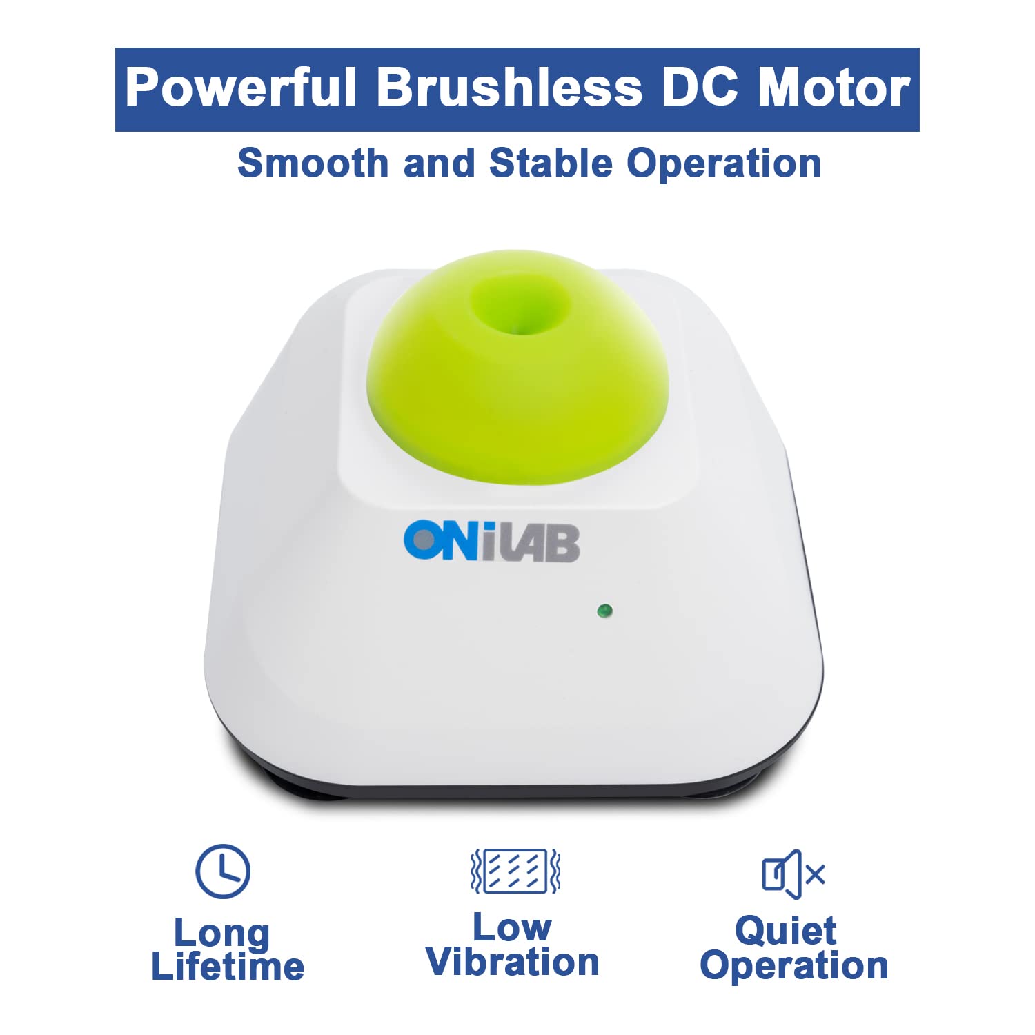 ONiLAB Mini mixeur Vortex avec fonction tactile, mélange de laboratoire, vernis à ongles, colle à cils et peintures acryliques, Vortex de laboratoire avec base en fonte d'aluminium stable, 120 boules