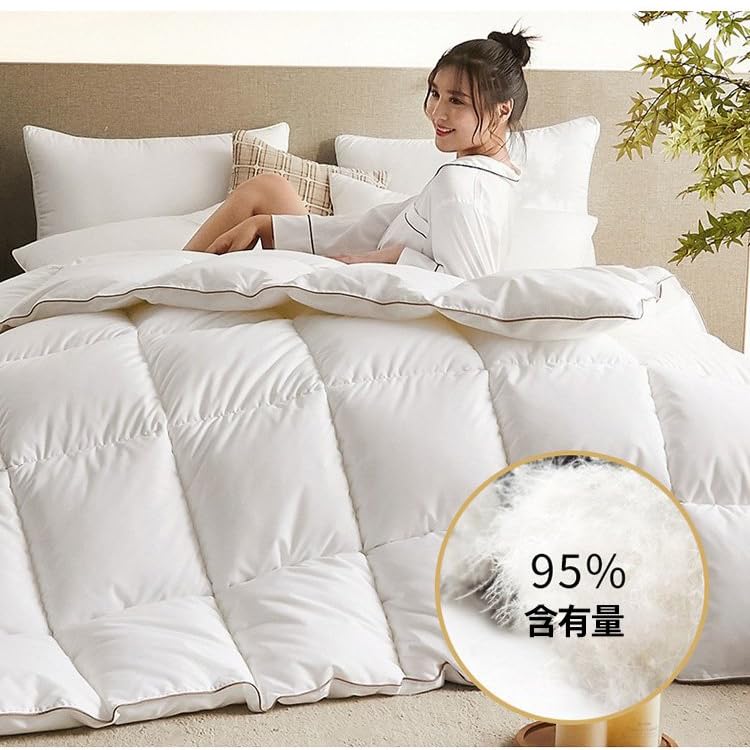 Amazon｜グースダウン羽毛布団 ホワイトグースダウン95% 充填量1.2kg
