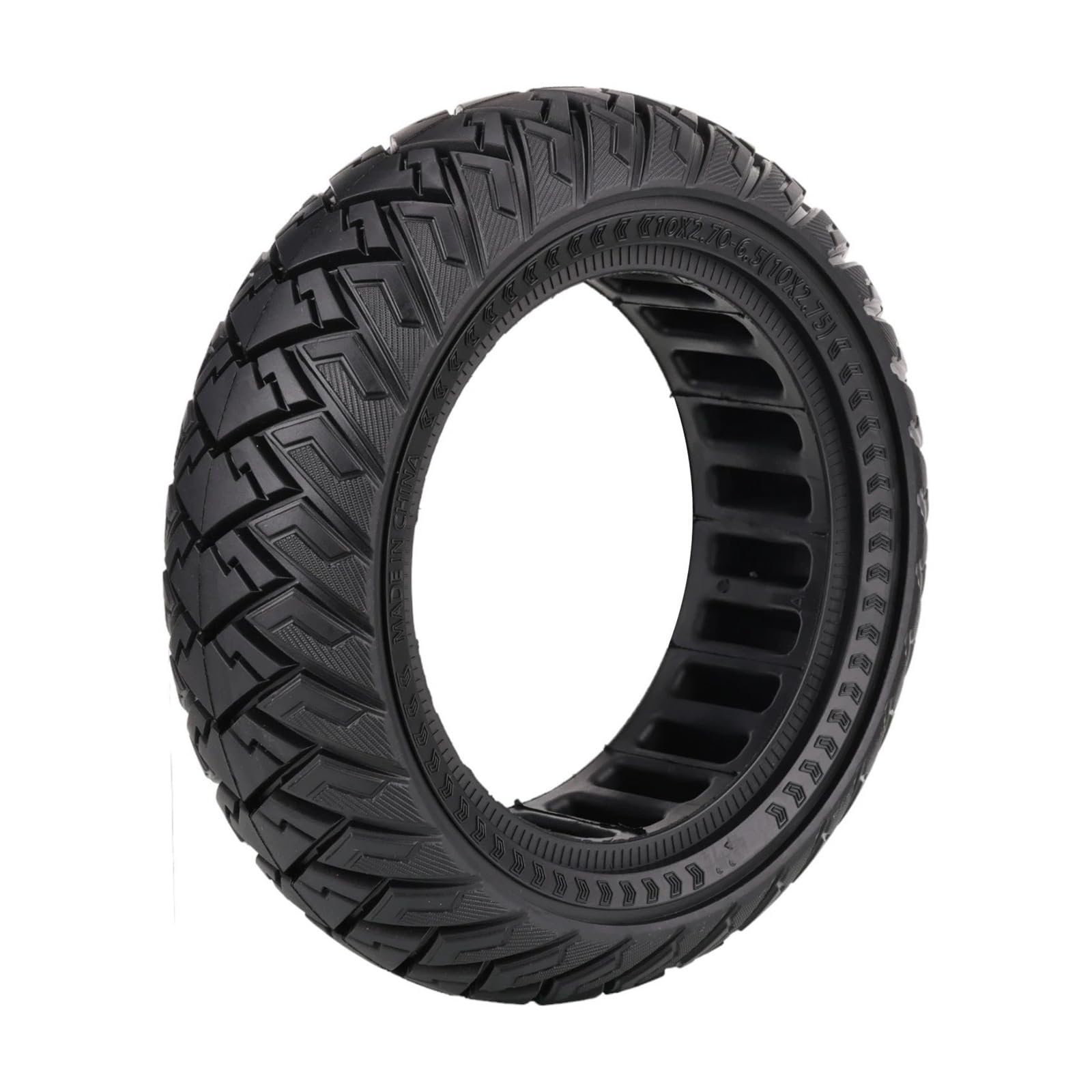 Neumático sólido for patinete eléctrico KuGoo, G2 Pro G-Booster, rueda delantera y trasera, 102,70-6,5 (neumático,75) Neumático macizo para patinete eléctrico(1pcs black)