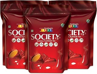 Society Masala Chai — Five-Spice Indian Masala Tea, Real Cardamom Ginger Clove Black Pepper Lemongrass Blended Into Assam Price In India