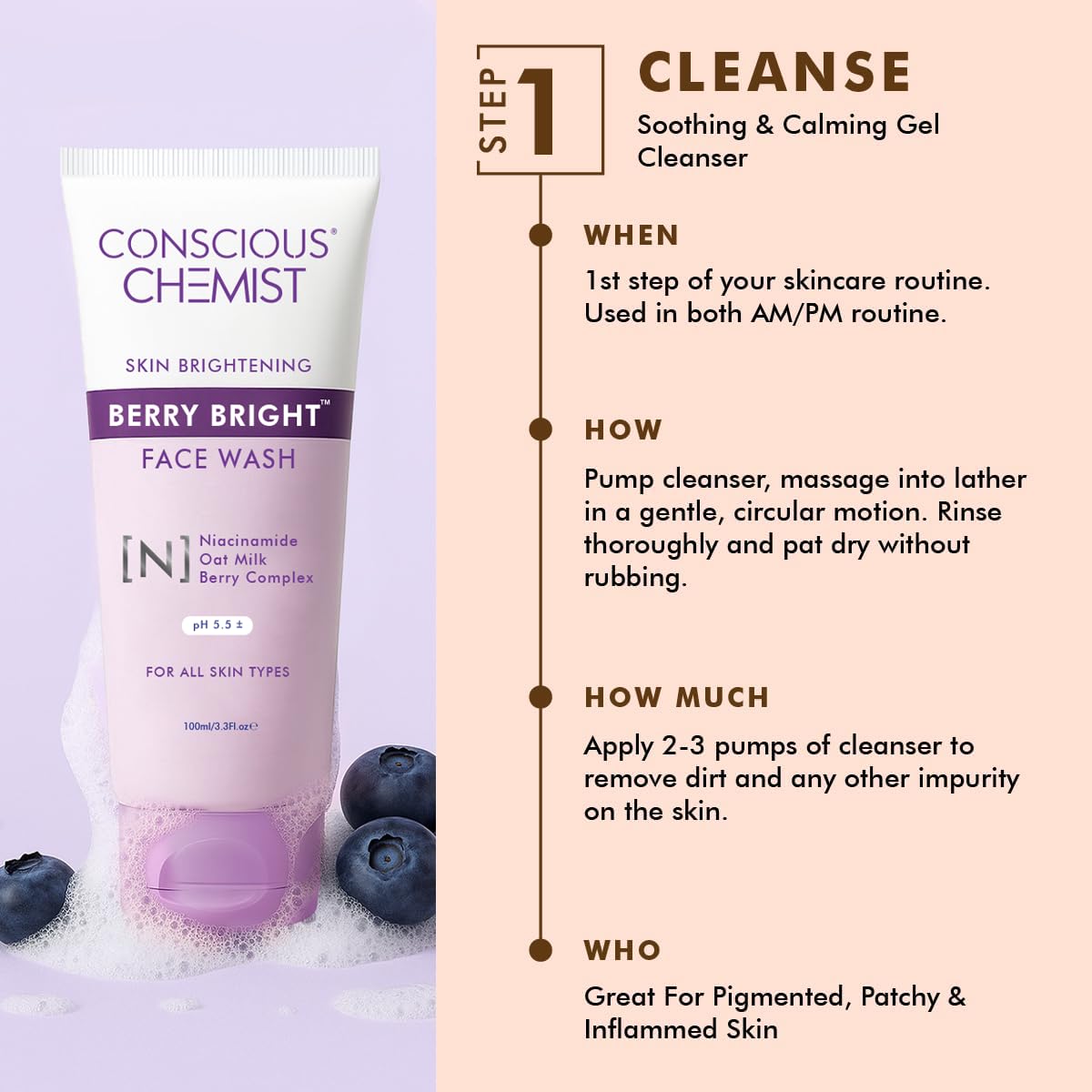 Conscious Chemist Luxury Night Treatment Skincare Routine Kit For Anti Aging | Pack of 4 | For Him & Her | Face Wash, Serum, Face Moisturiser, Sunscreen - Image 6 thumbnail