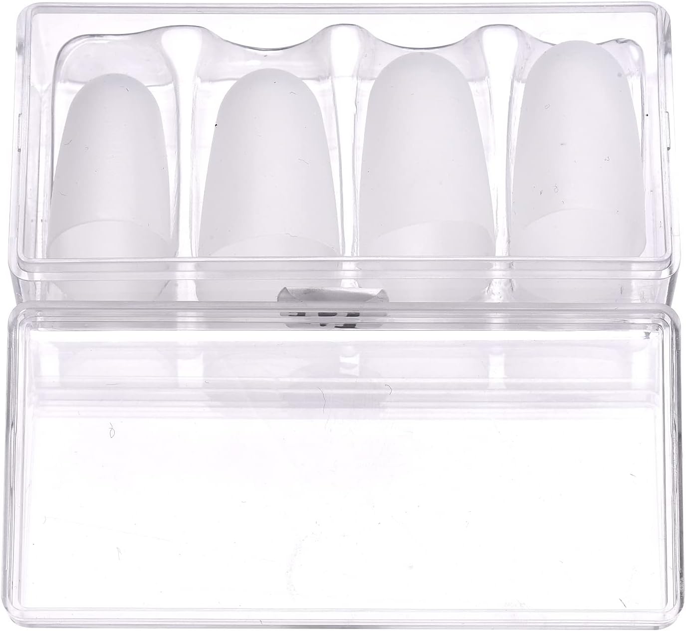 Funien Guitar Fingertip Protectors, Ultra-Thin Guitar Fingertip Protector Anti-Slip Silicone Finger Guard Cover Left-Hand Finger Caps Pain for Guitar Ukulele Stringed Instrument (4 P