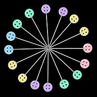 Vista 5 de 200 pines de cabeza plana, alfileres rectos, alfileres de costura para tela, cabezales de colores de botones, alfileres de acolchado, en caja