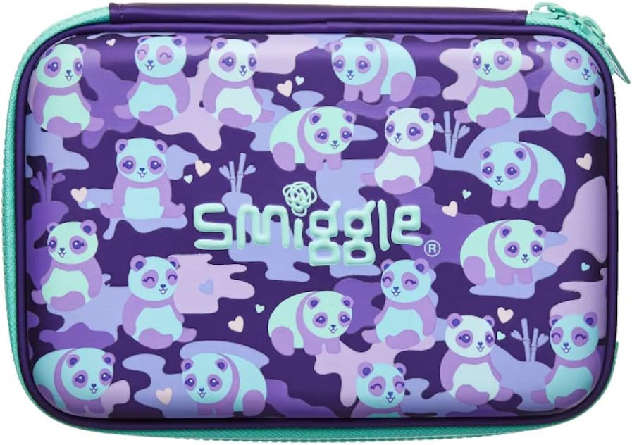 Smiggle Hardtop Pencil Case Now You See Me Purple Panda Amazon Co Uk Stationery Office Supplies