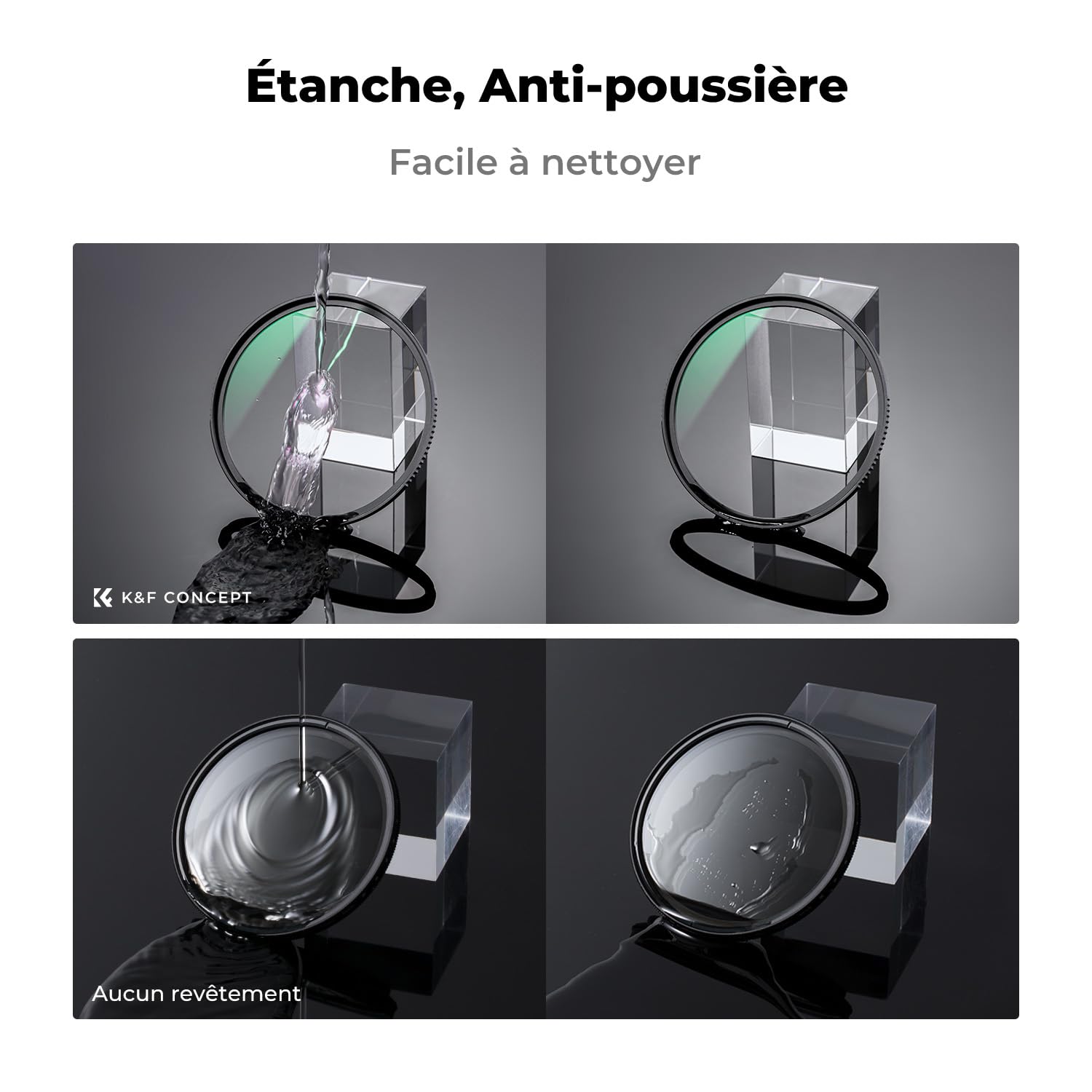 K&F CONCEPT 67mm Filtre UV Protection de Nano-X et Bouchon d'objectif et Chiffon de Nettoyage pour Appareil Photo