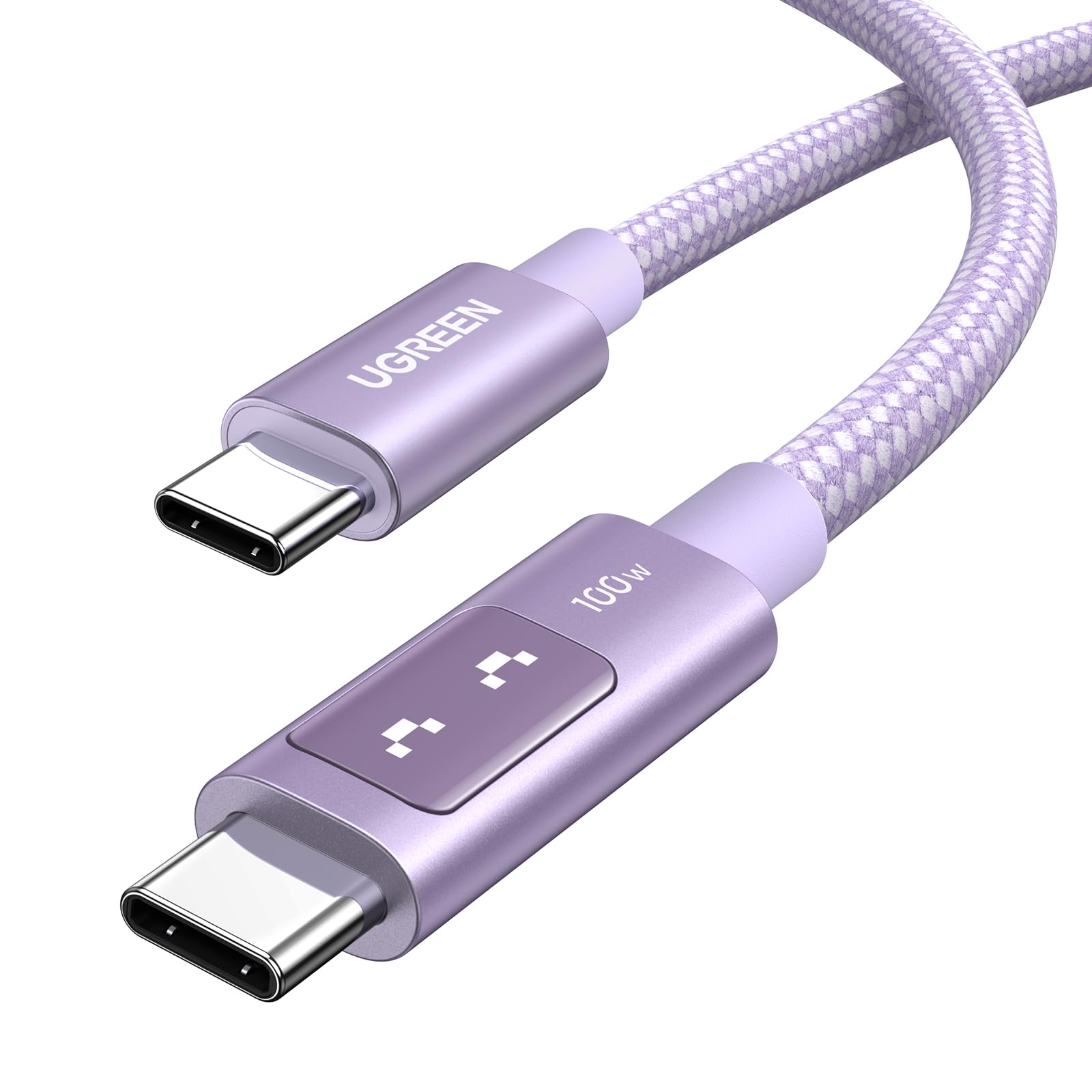 UGREEN Uno 100W USB C Cable, USB C to USB C Fast Charging 20V 5A, Type C to C Cord Compatible with iPhone 17 16 15 Pro Max, MacBook Pro Air, Galaxy S25 S24, Pixel 10 9 8, iPad mini, Purple, 3ft