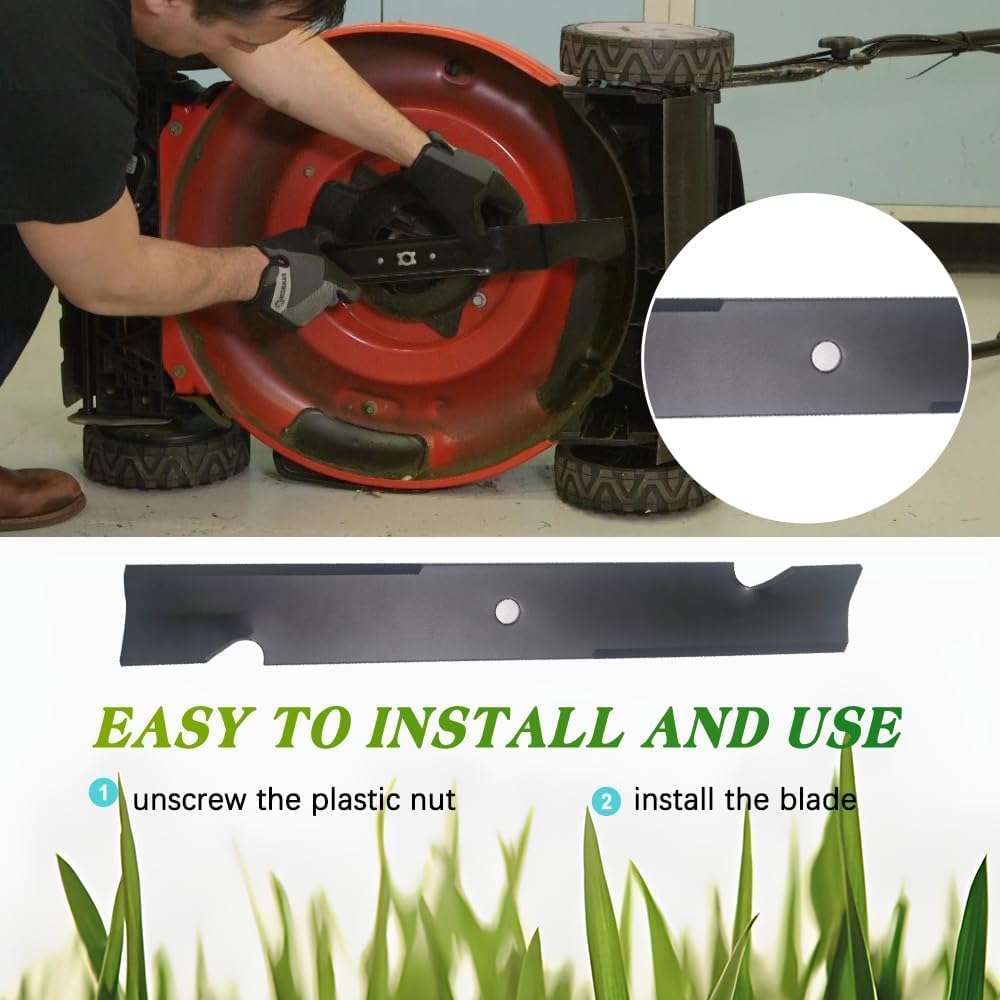 038-0005-00 Mower Blades Compatible with Bad Boy MZ Magnum 54" Deck 038-0001-00 Mower Blades FIt for Rotary 54" Deck Lawn Mower 3PCS