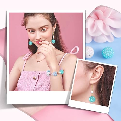 Miniatura 6 de PH PandaHall 20 cuentas en trozos de 0.709 in de resina de goma de mascar de acrílico con diamantes de imitación, grandes sueltas para Halloween,