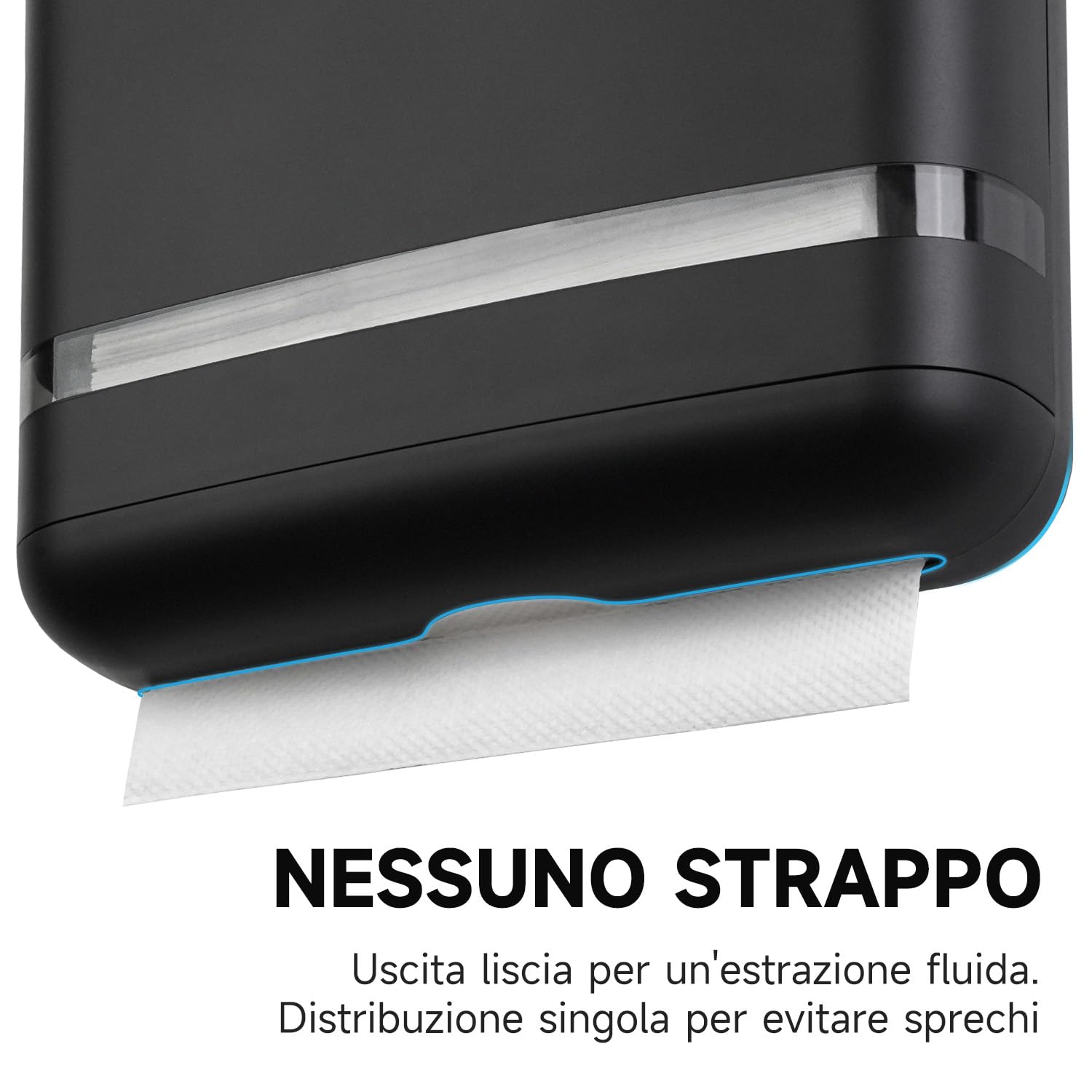 AIKE 400 Fogli Commerciale Dispenser Carta Asciugamani,Grande Capacità Montato A Parete per H2 & Z-Fold Carta Piegata di Dimensioni 23 x 9 cm o Inferiori per Hotel e Ristoranti