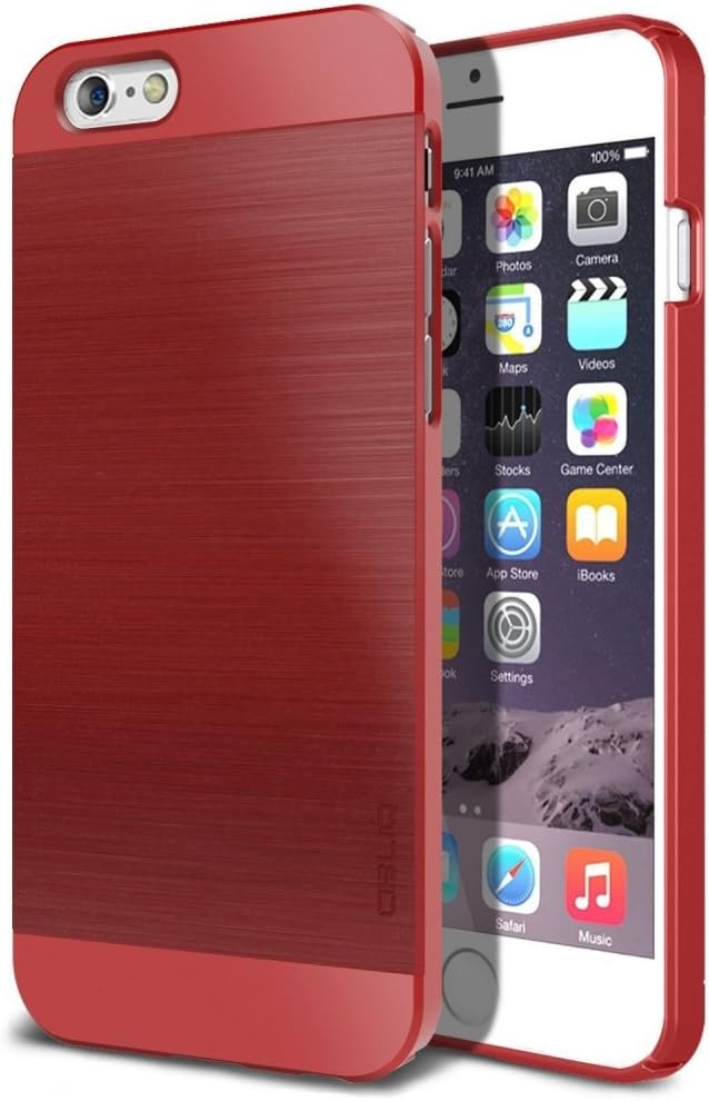 iPhone 6S Case, OBLIQ [Slim Meta][Metallic Red] Premium Slim Fit Thin Armor All-Around Shock Resistant Polycarbonate Metallic Case for Apple iPhone 6S (2015) & iPhone 6 (2014)