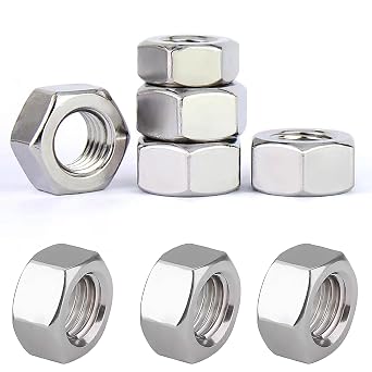 170pcs M3-0.5 Hex Nuts 304 Stainless Steel High Strength Anti-Rust Nut Kit for Machinery, Electronics, Furniture