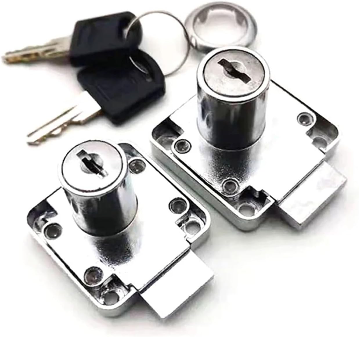 138-22 Zinc Alloy Drawer Lock Wardrobe Cabinet Locker with 2 Keys Screw Install 1Pcs